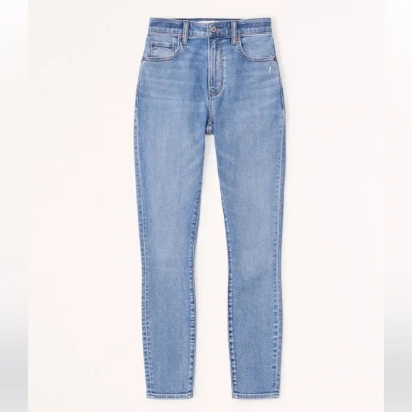NWT - Abercrombie - Women's High Rise Skinny Jean in
Medium Wash - Size 32XL - Picture 7 of 12